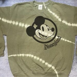 Disney Mickey Mouse Tie Dye Green Sweatshirt Women’s  Large